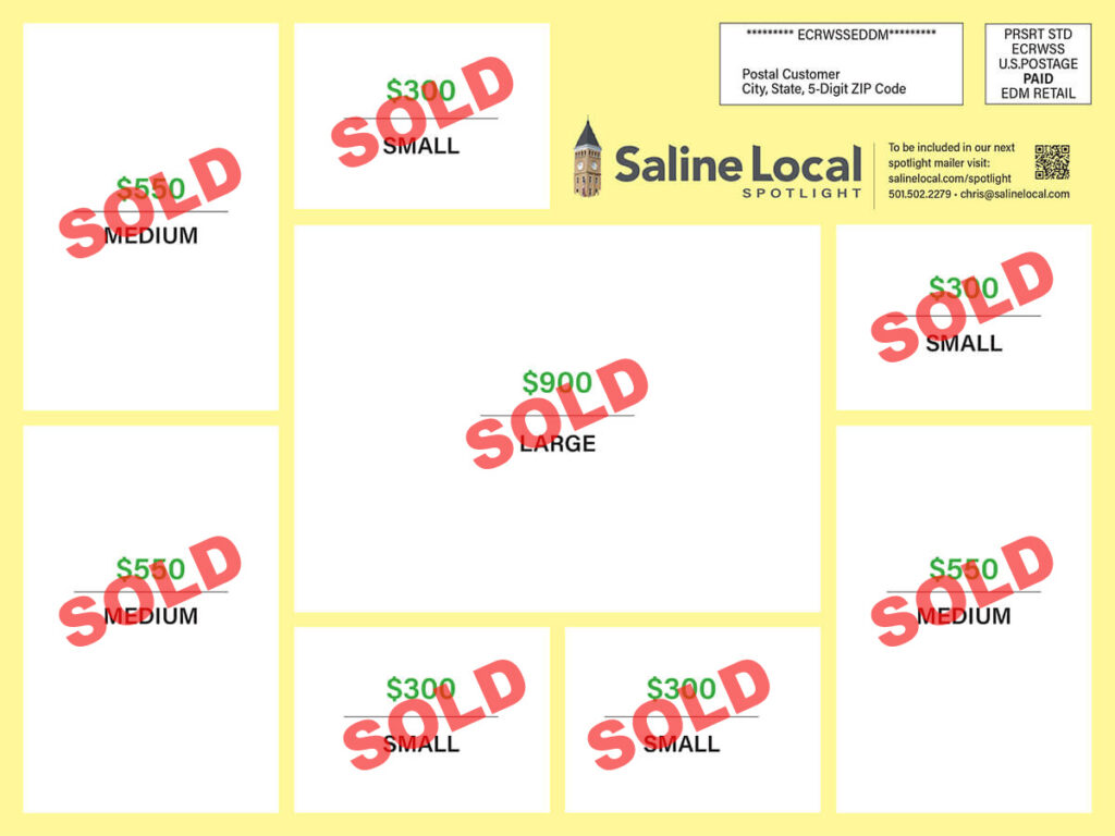 Saline Local Spotlight - available spots